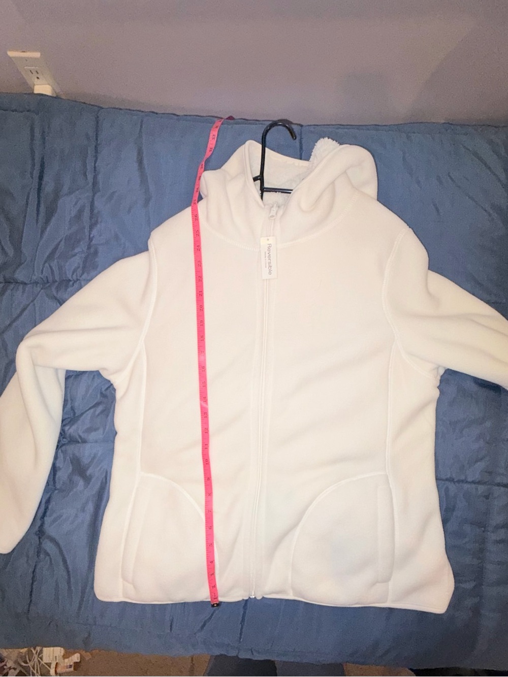 NWT Laura Scott Reversible Sherpa Zip Hoodie Jacket - Picture 7 of 8
